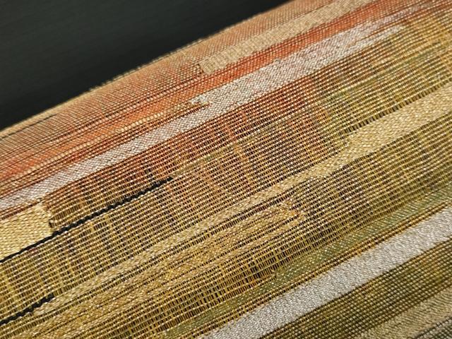 平和屋着物*夏物 八寸名古屋帯 絽綴れ 霞文 黒地 金銀糸 正絹 逸品 未使用 CABH6378tx