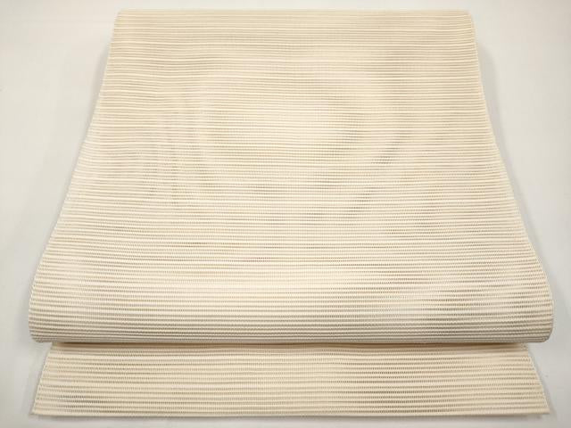 平和屋着物*夏物 八寸名古屋帯 絽綴れ 薄香色 正絹 逸品 CABH6383tx