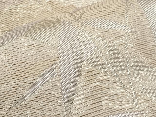 平和屋着物*夏物 六通柄袋帯 笹竹文 銀糸 正絹 逸品 CABH6394tx