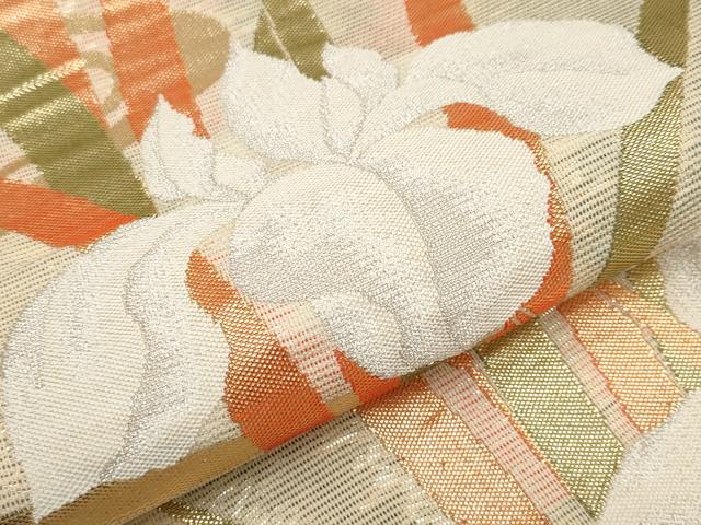 平和屋着物*夏物 六通柄袋帯 杜若 金糸 正絹 逸品 CABH6398tx