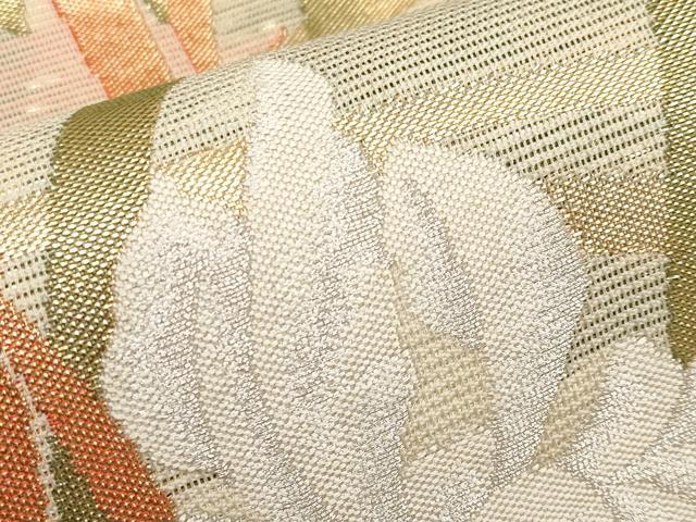 平和屋着物*夏物 六通柄袋帯 杜若 金糸 正絹 逸品 CABH6398tx