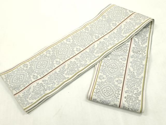 平和屋着物●本場筑前博多織 半幅帯 更紗花間道 正絹 逸品 CABH6411dy