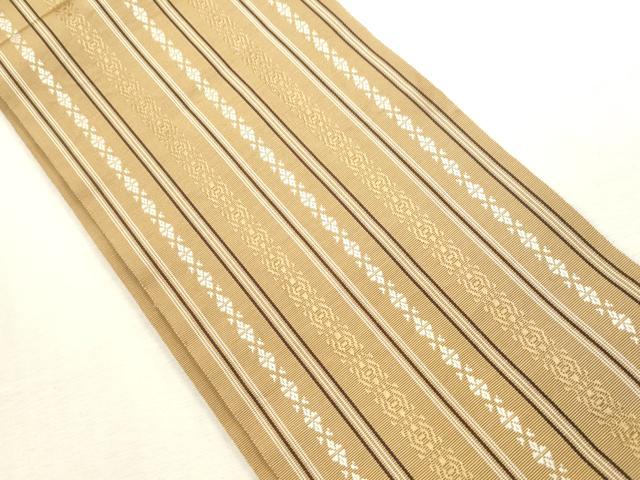 平和屋着物●本場筑前博多織 半幅帯 献上 一重帯 正絹 逸品 CABH6416dy