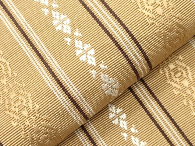 平和屋着物●本場筑前博多織 半幅帯 献上 一重帯 正絹 逸品 CABH6416dy