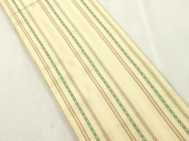 平和屋着物●本場筑前博多織 半幅帯 献上 正絹 逸品 CABH6425dy