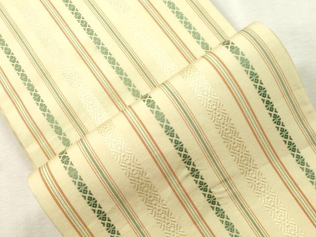 平和屋着物●本場筑前博多織 半幅帯 献上 正絹 逸品 CABH6425dy