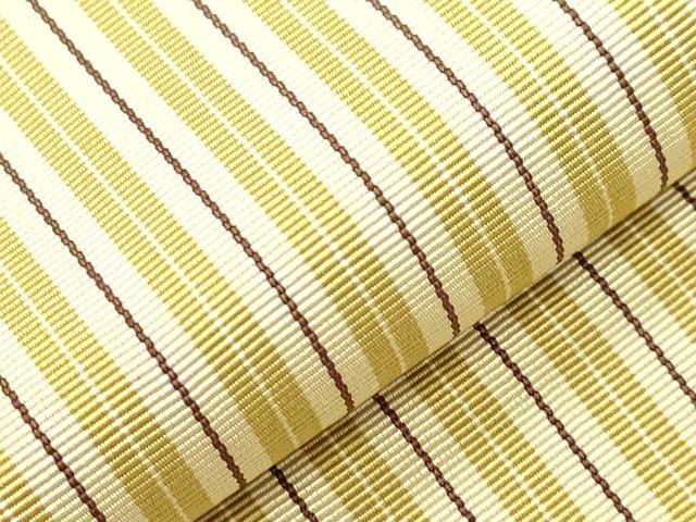 平和屋着物●本場筑前博多織 半幅帯 縞 証紙付き 正絹 逸品 CABH6426dy