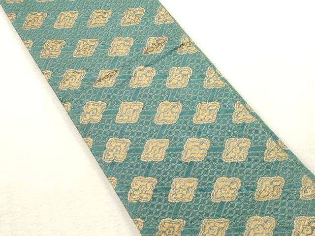 平和屋着物●男性 角帯 幾何学文 金糸 正絹 逸品 CABH6429dy