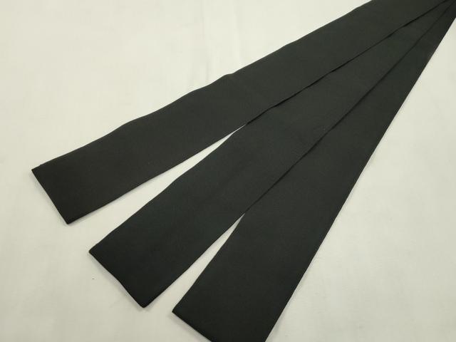 平和屋着物●男性 本場筑前博多織 角帯 黒色 正絹 逸品 CABH6430dy