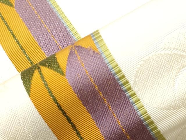 平和屋着物●男性 本場筑前博多織 角帯 矢羽花文 正絹 逸品 CABH6435dy
