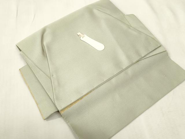 平和屋着物●爪掻き本綴れ つけ帯 地紙草花文 金糸 正絹 逸品 CABH6451dy