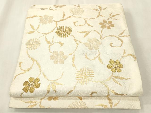 平和屋着物●六通柄 本袋帯 名物裂 金糸 正絹 逸品 CABH6453dy