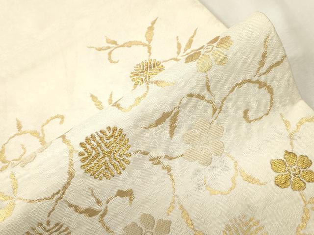 平和屋着物●六通柄 本袋帯 名物裂 金糸 正絹 逸品 CABH6453dy