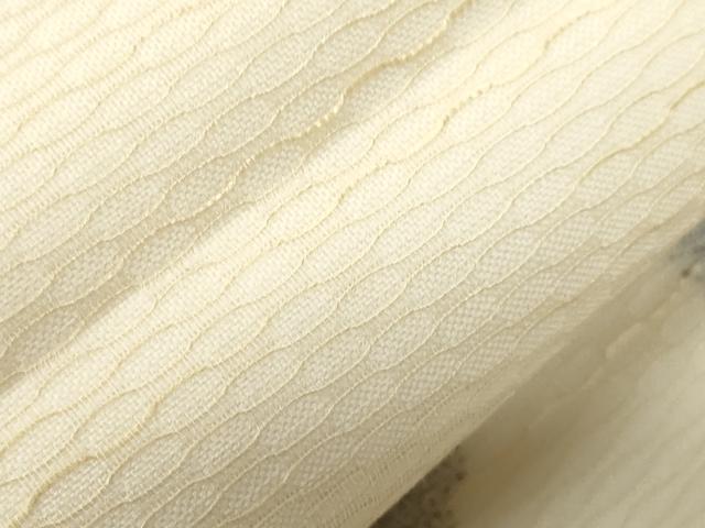 平和屋着物▽九寸開き名古屋帯 スリーシーズン 春夏秋 鹿の子文様 銀糸 正絹 逸品 CABH6464dy