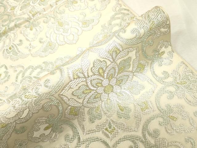 平和屋着物●西陣 川島織物 六通柄 本袋帯 草花文 銀糸 正絹 逸品 CABH6473dy