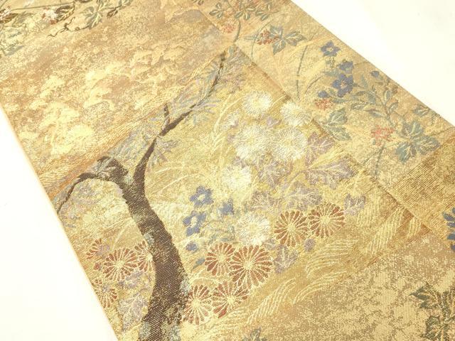 平和屋着物▼六通柄袋帯 琳派名画集 正絹 逸品 未使用 CABH6554dy