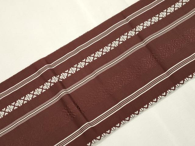 平和屋着物●本場筑前博多織 八寸名古屋帯 献上 名古屋仕立て 正絹 逸品 CABH6625dy