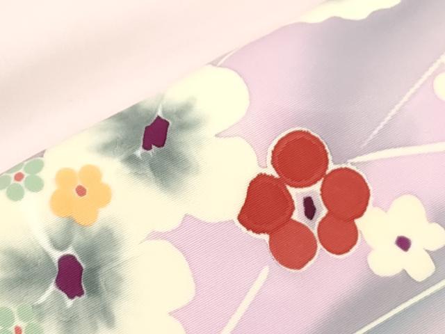 平和屋着物●塩瀬 九寸名古屋帯 ろうけつ染め 舞花文 正絹 逸品 CABH6628dy