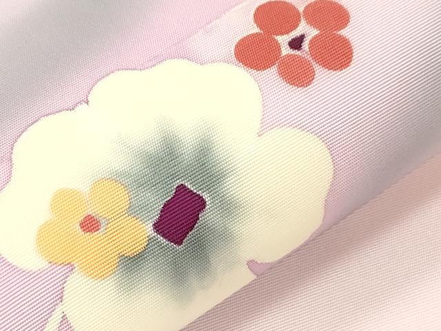 平和屋着物●塩瀬 九寸名古屋帯 ろうけつ染め 舞花文 正絹 逸品 CABH6628dy