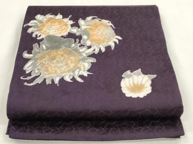 平和屋着物●アンティーク 大正ロマン 九寸開き名古屋帯 草花文 正絹 逸品 CABH6630dy