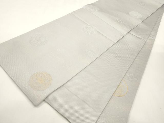 平和屋着物●六通柄袋帯 花丸文 金糸 ほていや扱い 正絹 逸品 未使用 CABH6675dy