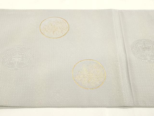 平和屋着物●六通柄袋帯 花丸文 金糸 ほていや扱い 正絹 逸品 未使用 CABH6675dy
