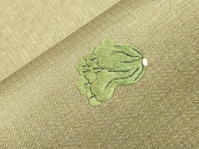 平和屋着物●太鼓柄袋帯 総刺繍 成り物 金糸 正絹 逸品 CABH6684dy