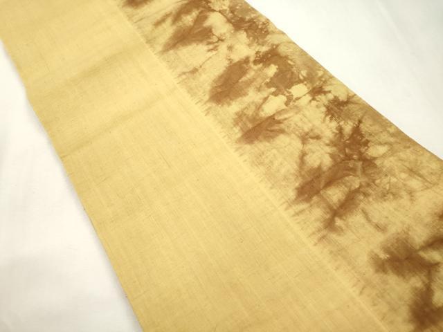 平和屋着物●中国三大刺繍 スワトウ刺繍 相良刺繍 総刺繍 両面 袋帯 紬地 絞り 横段文 正絹 逸品 CABH6685dy