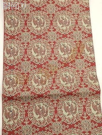 平和屋着物●本場筑前博多織 半幅帯 御軟鳳凰文錦 正絹 逸品 CABH6694dy