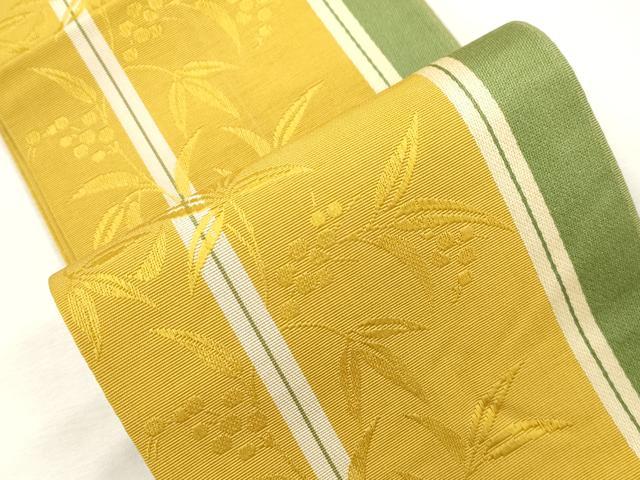 平和屋着物●本場筑前博多織 半幅帯 南天間道 田中利弘作 証紙付き 正絹 逸品 CABH6704dy