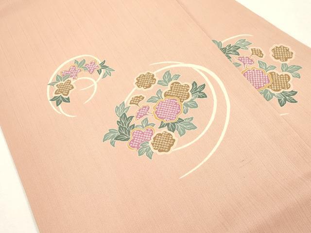 平和屋着物●九寸名古屋帯 草花文 正絹 逸品 CABH6725dy