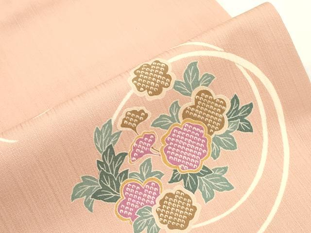 平和屋着物●九寸名古屋帯 草花文 正絹 逸品 CABH6725dy