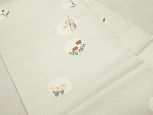 平和屋着物●九寸名古屋帯 草花丸文 逸品 CABH6727dy