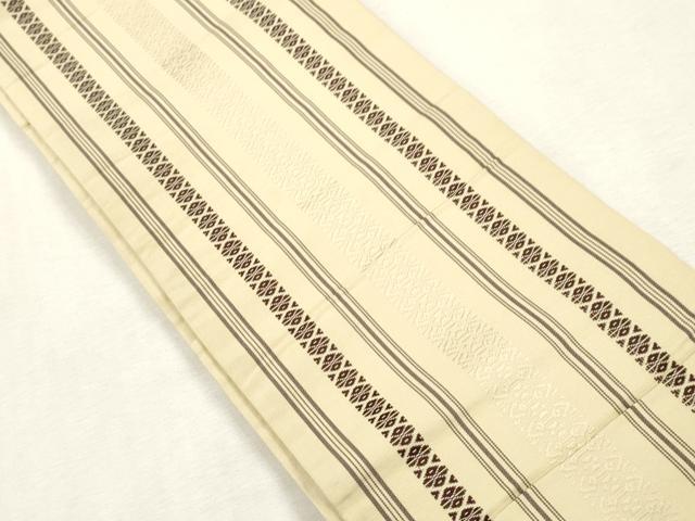 平和屋着物●本場筑前博多織 半幅帯 献上 正絹 逸品 CABH6736dy