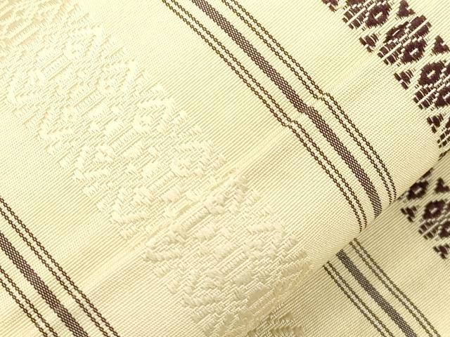 平和屋着物●本場筑前博多織 半幅帯 献上 正絹 逸品 CABH6736dy