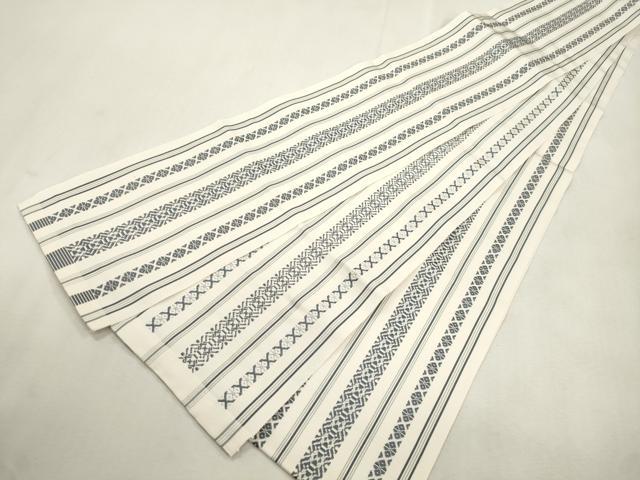平和屋着物●本場筑前博多織 半幅帯 献上 一重帯 正絹 逸品 CABH6743dy