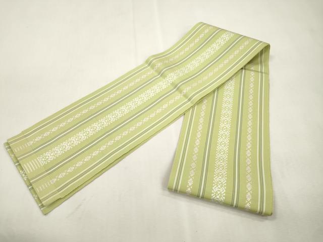 平和屋着物●本場筑前博多織 半幅帯 献上 一重帯 正絹 逸品 未使用 CABH6744dy
