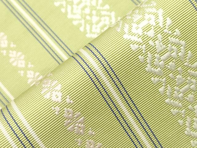 平和屋着物●本場筑前博多織 半幅帯 献上 一重帯 正絹 逸品 未使用 CABH6744dy