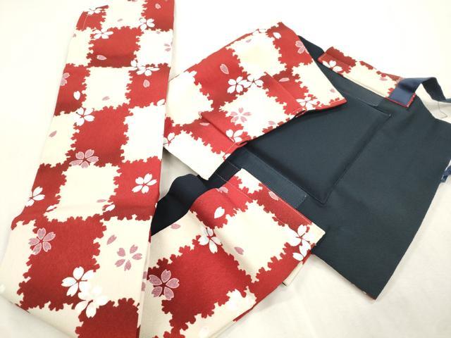 平和屋着物●つけ帯 舞桜文 CABH6748dy