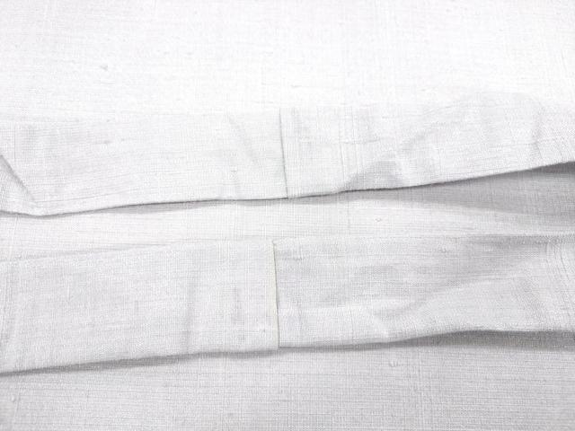 平和屋着物●つけ帯 紬地 草木文 銀通し地 正絹 逸品 CABH6749dy