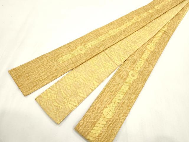 平和屋着物●男性 両面 角帯 間道 金糸 正絹 逸品 CABH6761dy