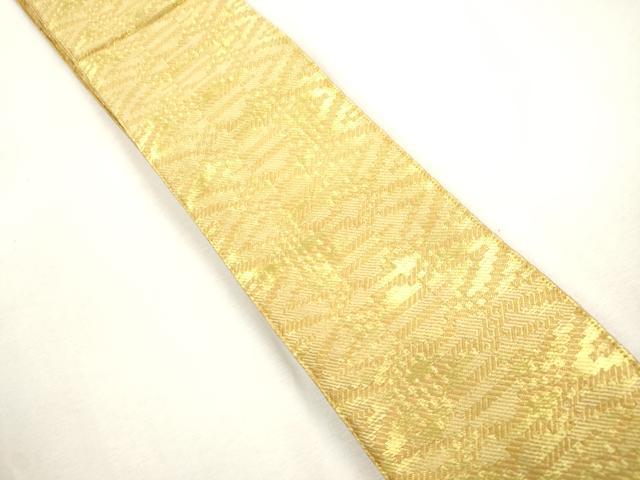 平和屋着物●男性 両面 角帯 間道 金糸 正絹 逸品 CABH6761dy