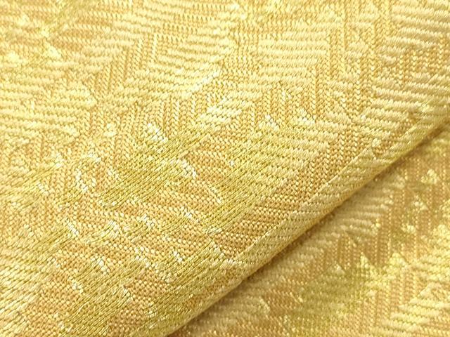 平和屋着物●男性 両面 角帯 間道 金糸 正絹 逸品 CABH6761dy