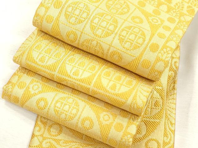 平和屋着物●男性 角帯 幾何学文 正絹 逸品 CABH6763dy
