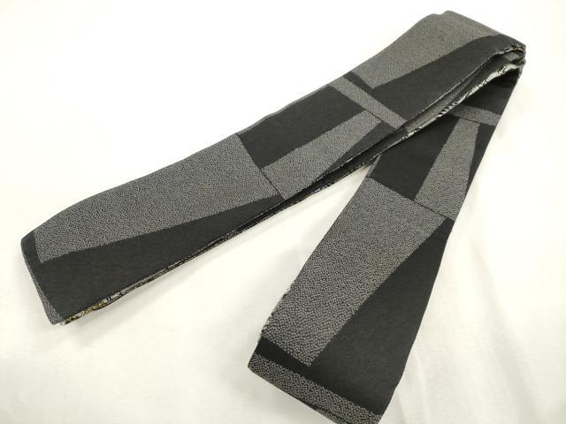 平和屋着物●男性 両面 角帯 草花文 正絹 逸品 CABH6764dy