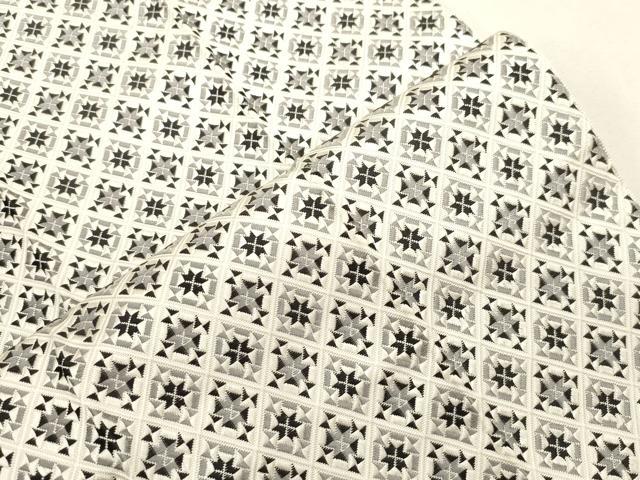 平和屋着物●本場筑前博多織 八寸名古屋帯 菱文 一重帯 正絹 逸品 CABH6771dy