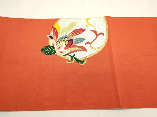 平和屋着物●爪掻き本綴れ 八寸名古屋帯 草花文 金銀糸 正絹 逸品 CABH6776dy