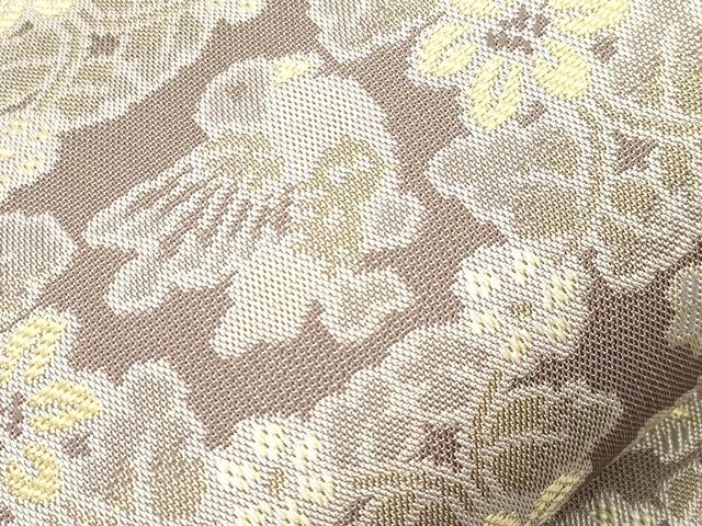 平和屋着物●両面 全通柄袋帯 経錦 花鳥文 正絹 逸品 未使用 CABH6793dy