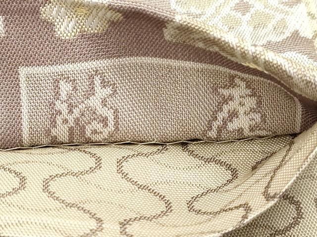 平和屋着物●両面 全通柄袋帯 経錦 花鳥文 正絹 逸品 未使用 CABH6793dy