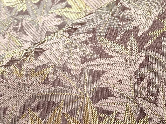 平和屋着物●洛楽人工房 全通柄袋帯 草花文 金糸 正絹 逸品 CABH6800dy